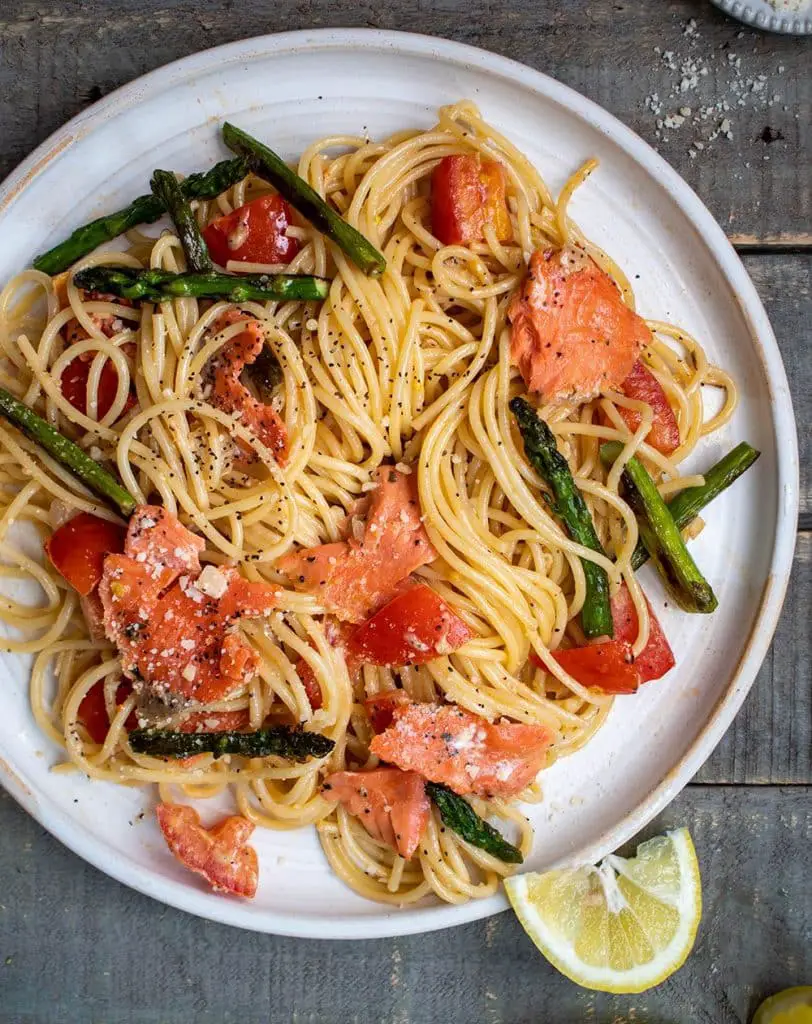 Smoked Salmon Pasta With A Light Cream Sauce - Cherry on my Sundae