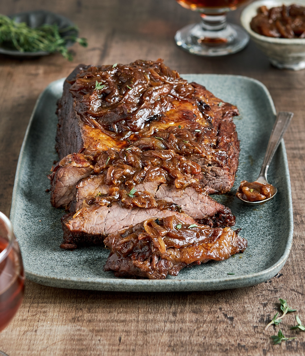 beer braised brisket with onion jam