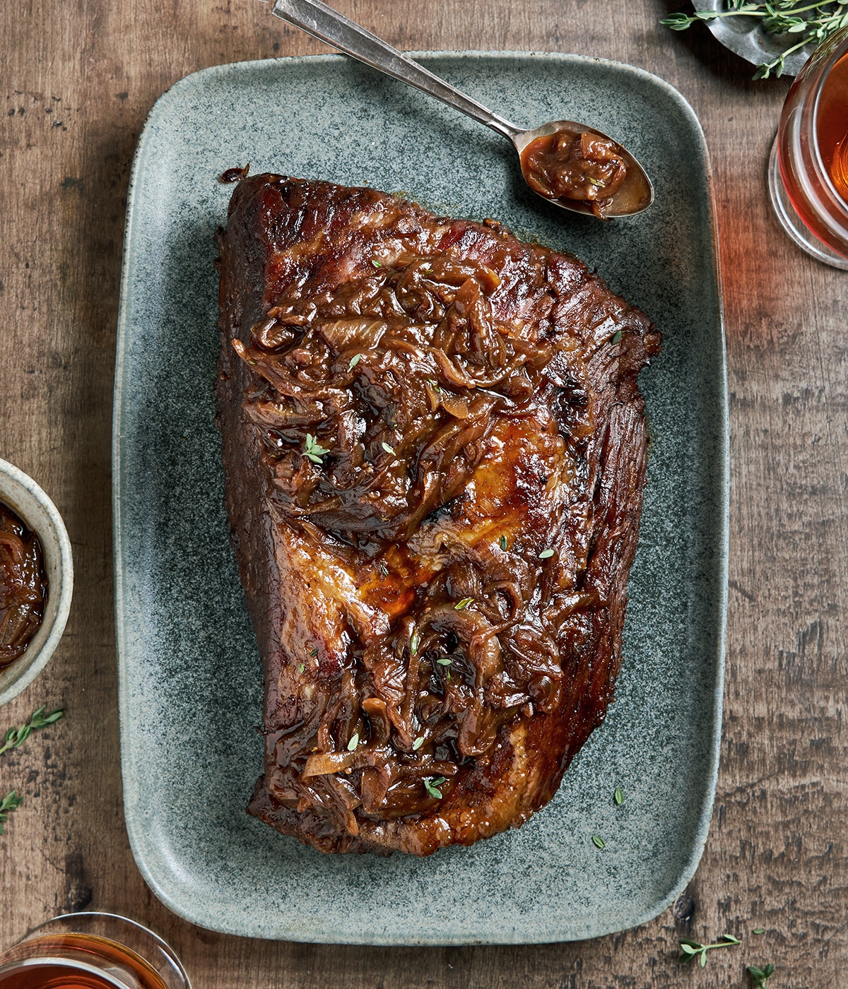 beer braised brisket with onion jam