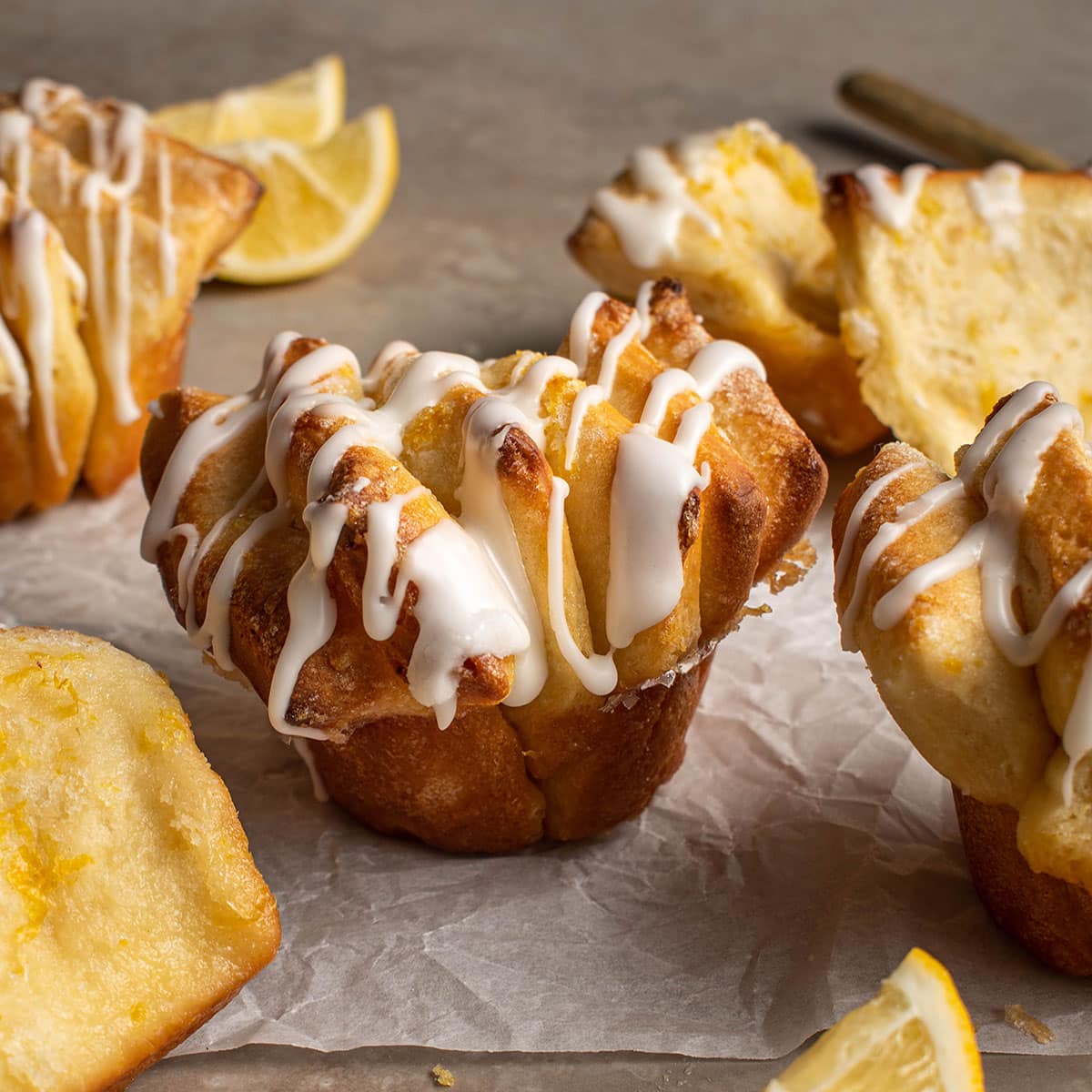 meyer lemon pull apart bread