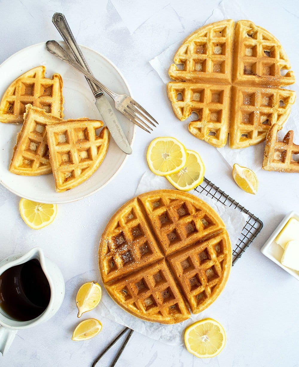 meyer lemon waffles