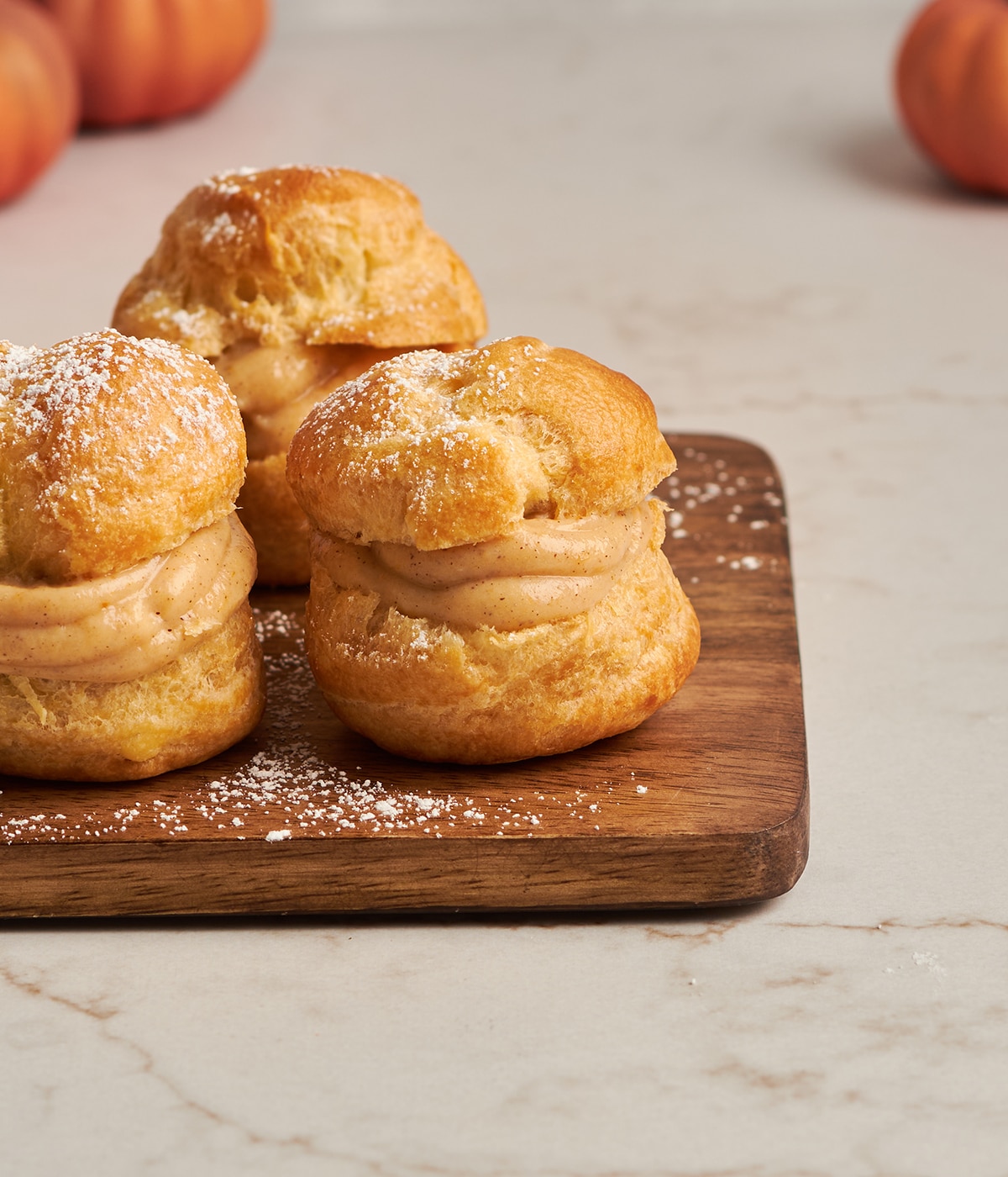 pumpkin cream puffs