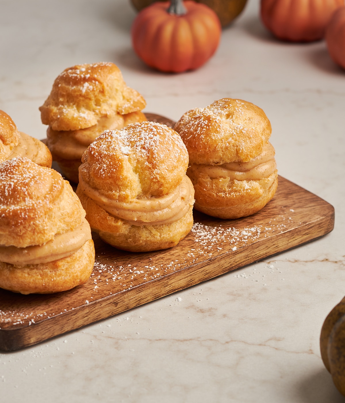 pumpkin cream puffs