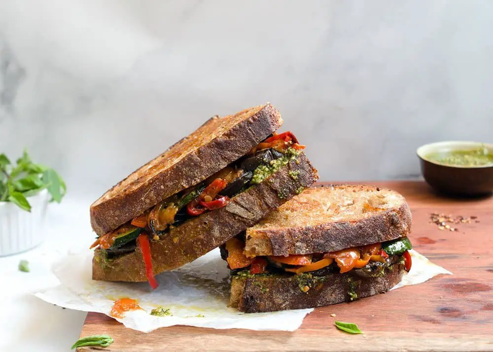 roasted vegetable sandwich