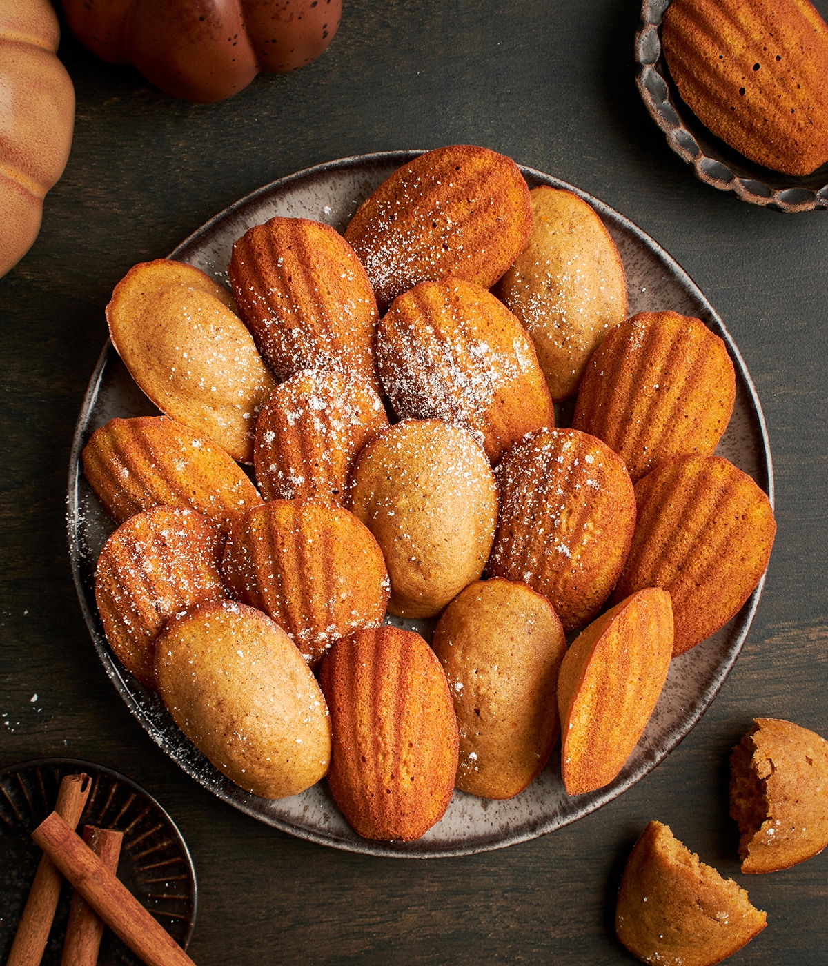 browned butter pumpkin madeleines