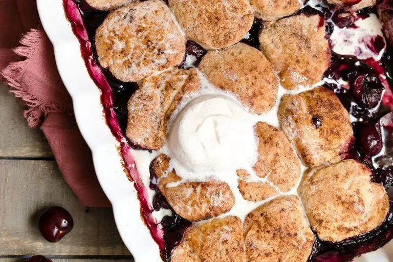 Cherry Blueberry Biscuit Cobbler - Cherry on my Sundae