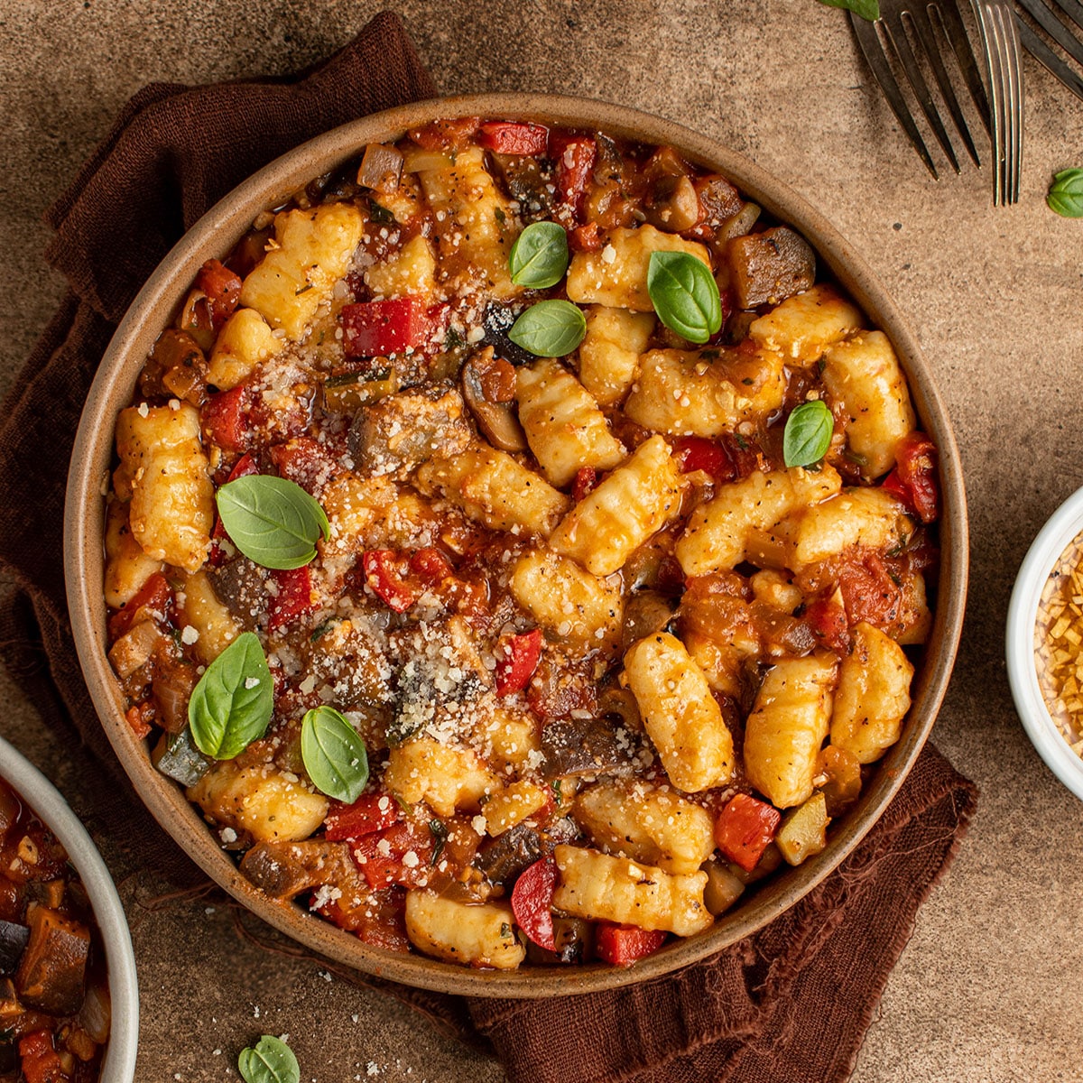 Ricotta Gnocchi with Ratatouille Sauce - Cherry on my Sundae