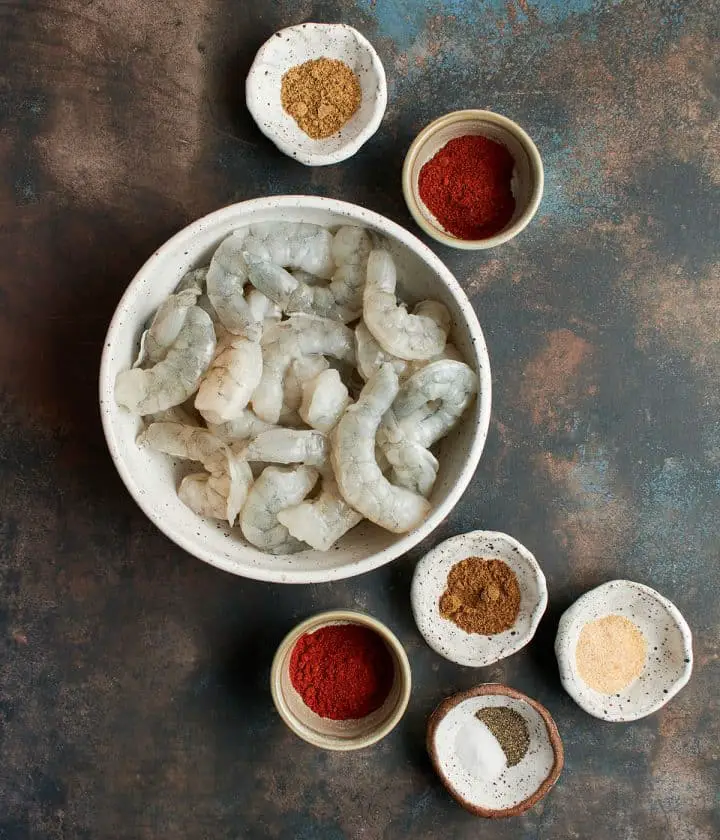 ingredients for shrimp filling