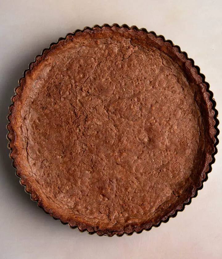 baked chocolate tart