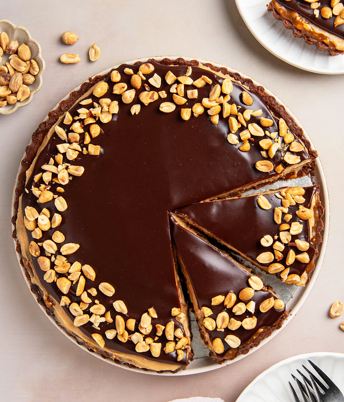 triple threat chocolate tart