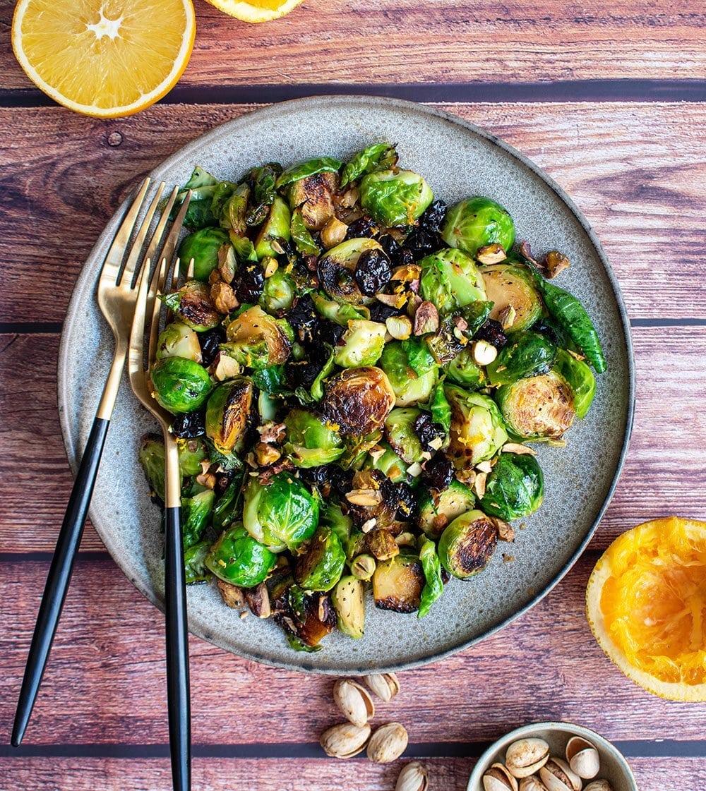 orange roasted brussels sprouts