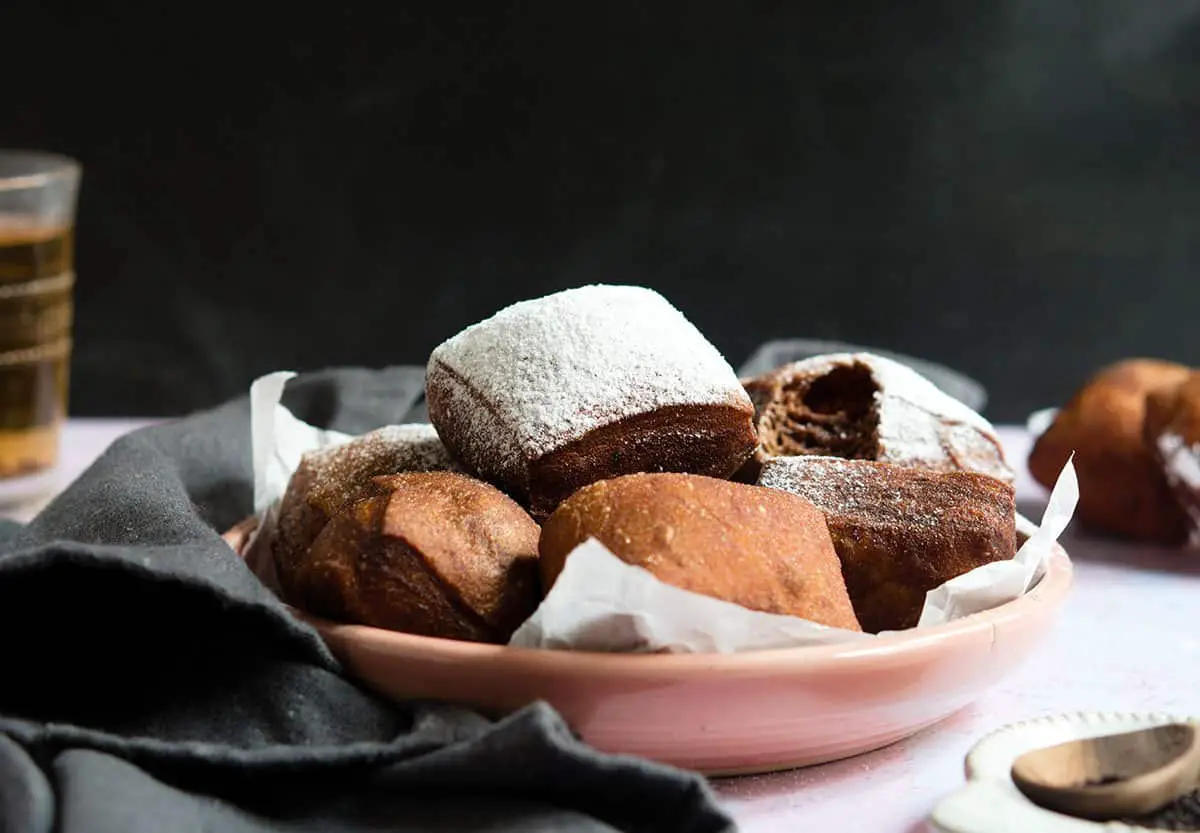 chocolate beignets with earl grey