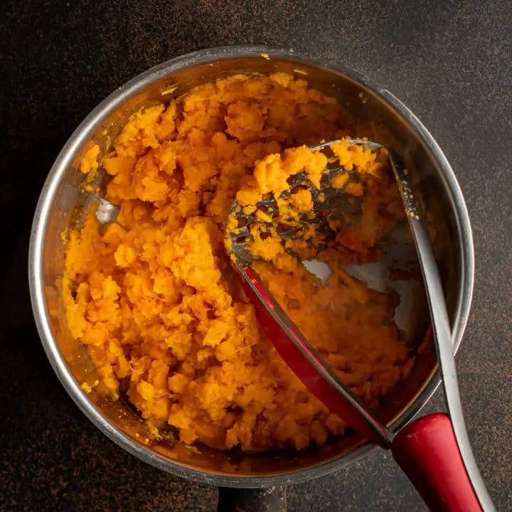 mash the sweet potatoes