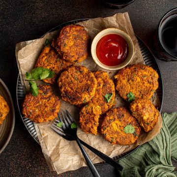 Indian Spiced Sweet Potato Patties - Cherry on my Sundae