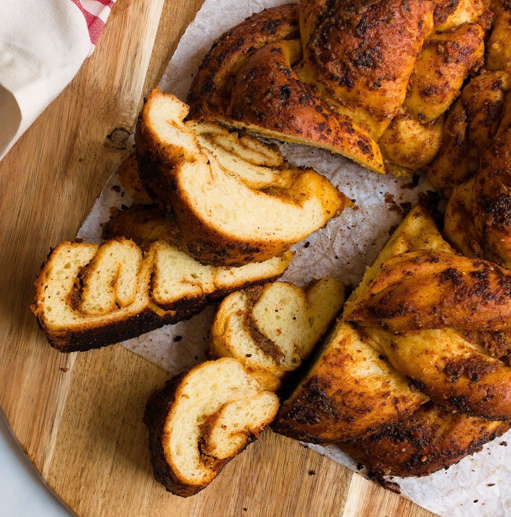 sun dried tomato pesto swirl bread