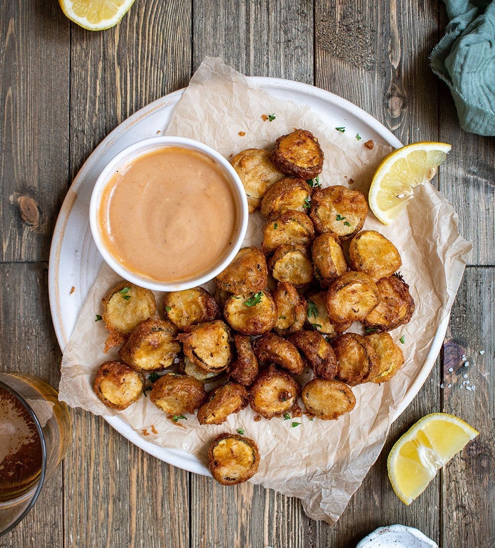 cajun beer battered fried pickles