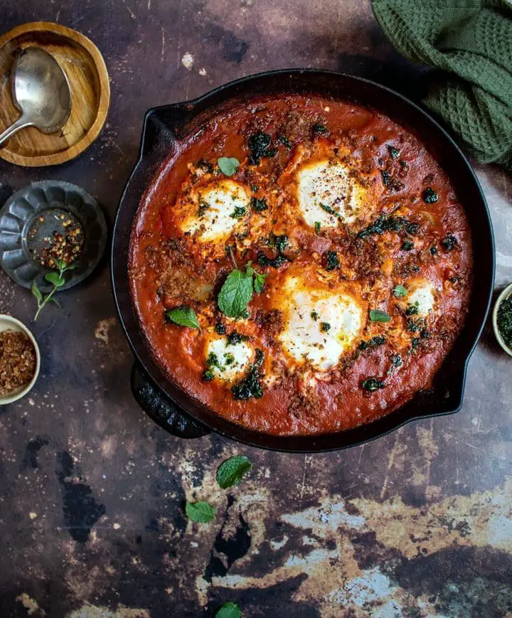 eggs in purgatory with potatoes