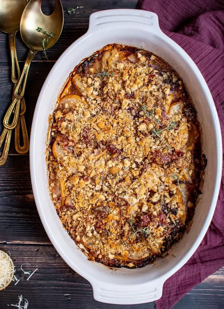 savory pear gratin