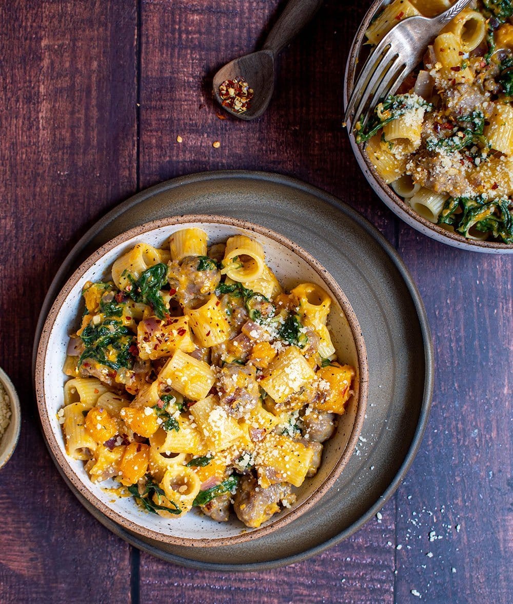 sausage butternut squash pasta