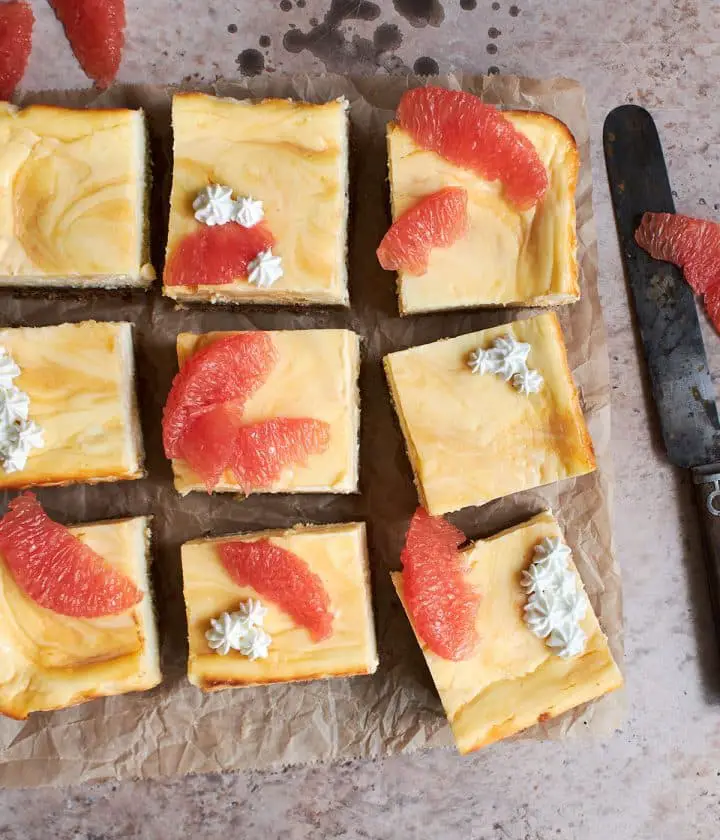 grapefruit curd cheesecake bars