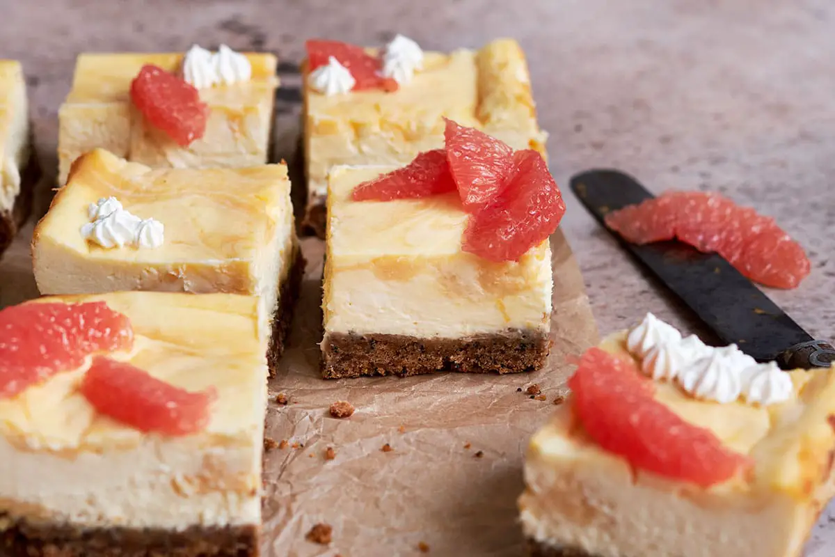 grapefruit curd cheesecake bars