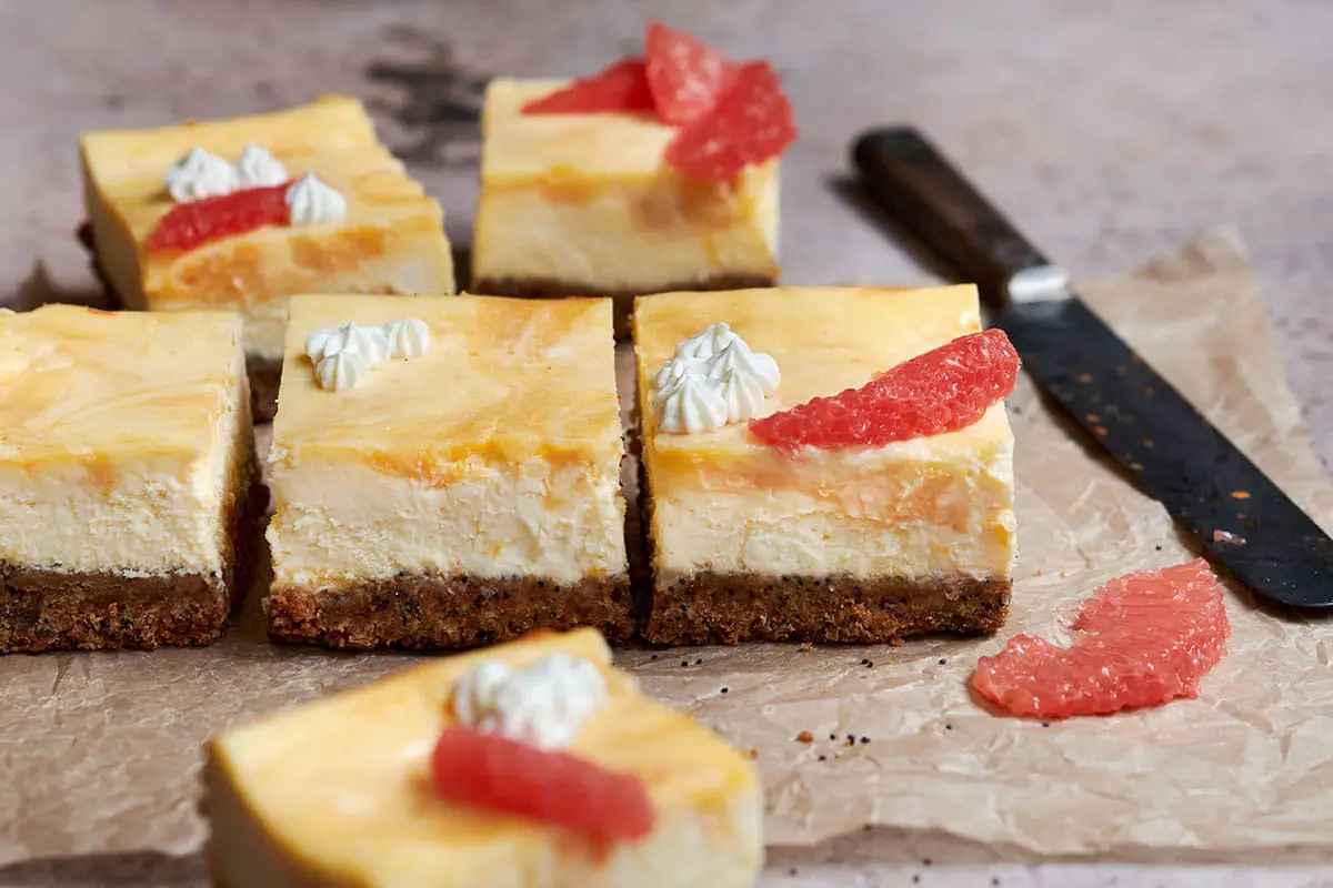 grapefruit curd cheesecake bars