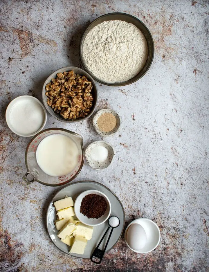 ingredients for the bread