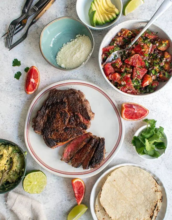 Blackened Steak Tacos with Blood Orange Salsa - Cherry on my Sundae