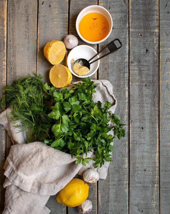 ingredients for salad dressing