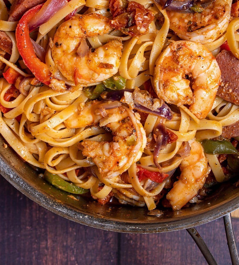 Shrimp and Chorizo Jambalaya Pasta - Cherry on my Sundae