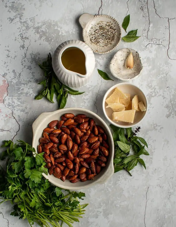 ingredients for the pesto