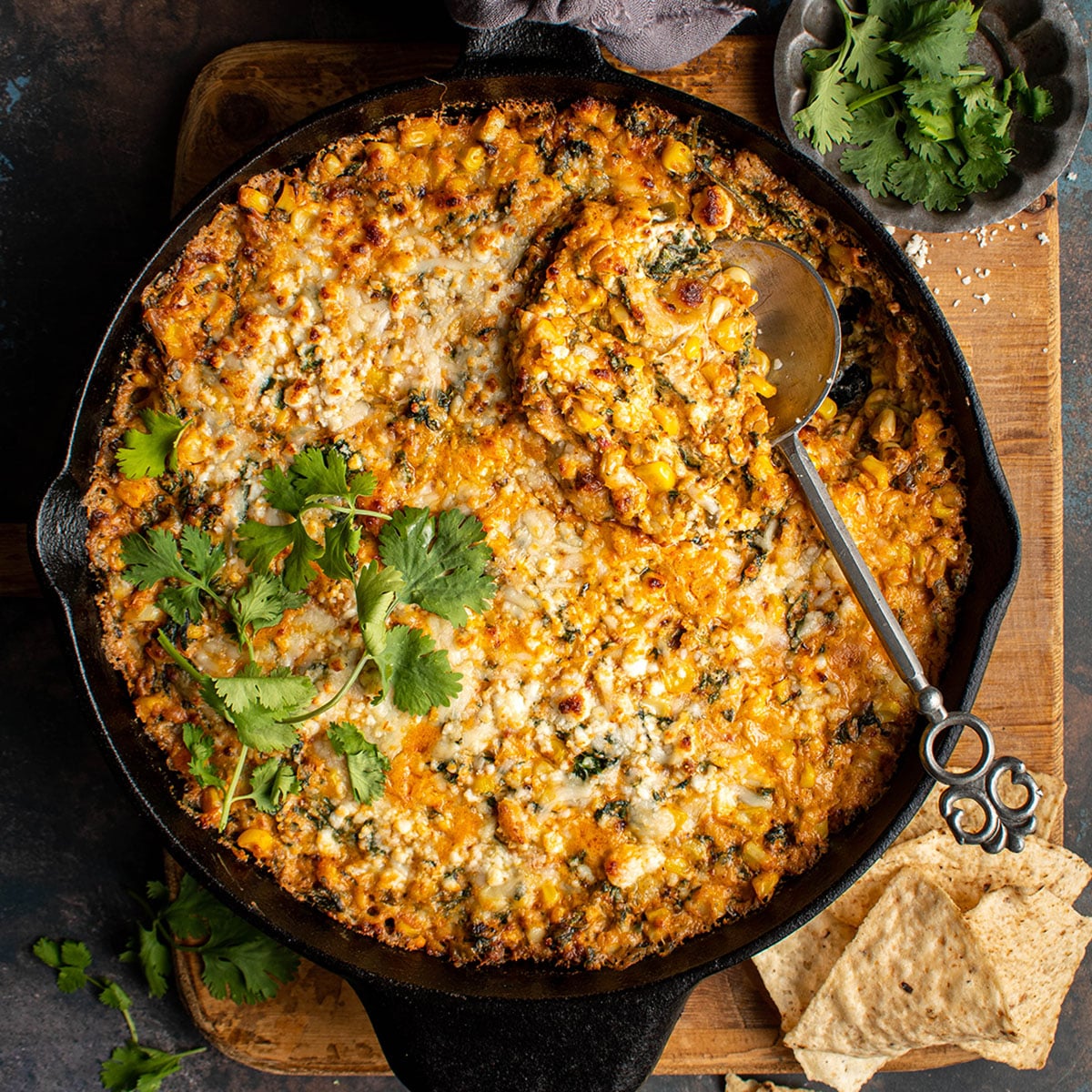 Chorizo Corn Spinach Dip - Cherry on my Sundae