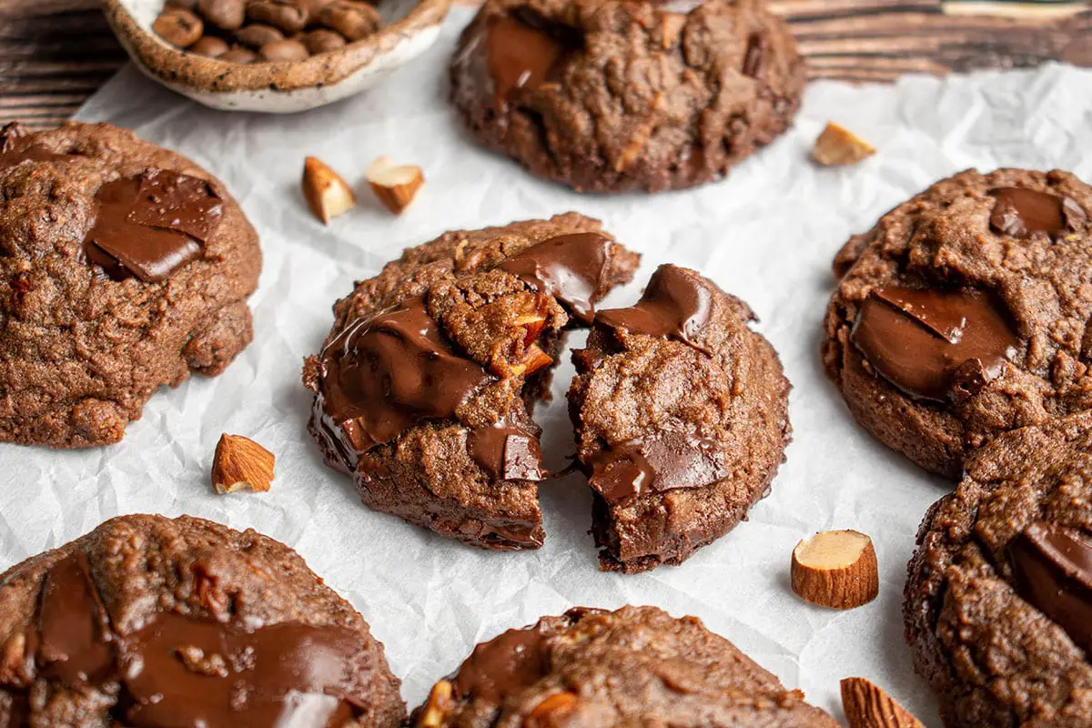 mocha almond fudge cookies