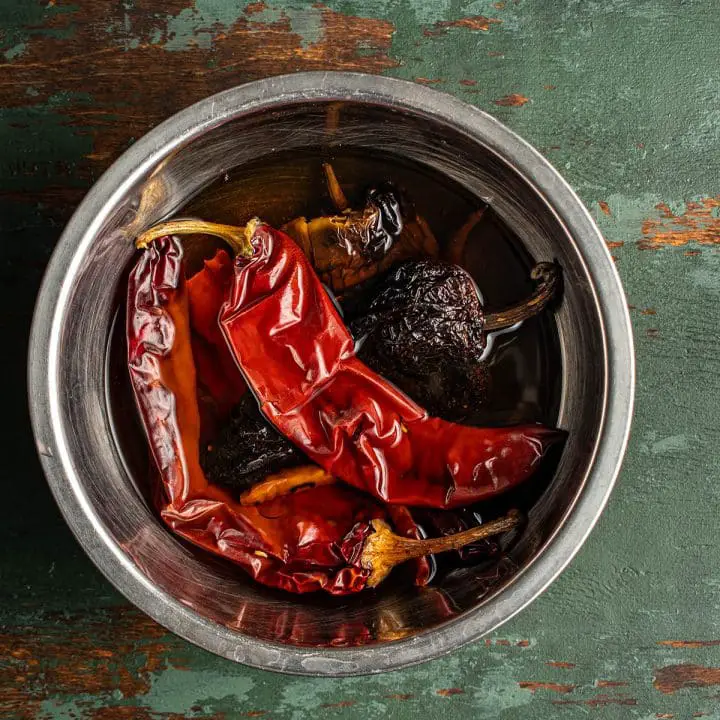 rehydrate chilies