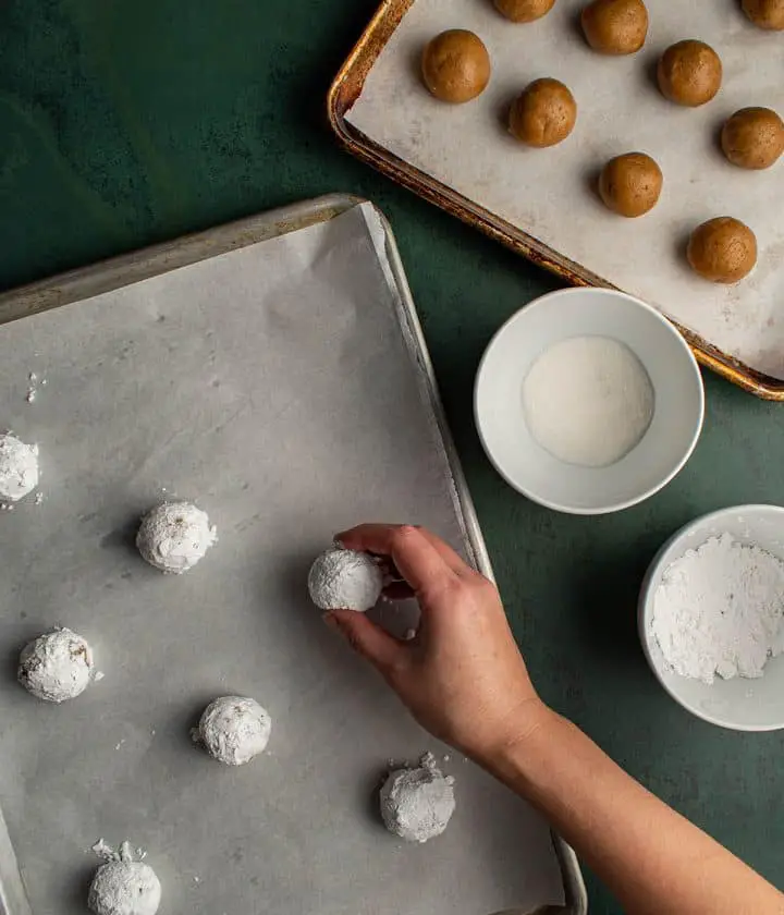 coat cookies in sugar