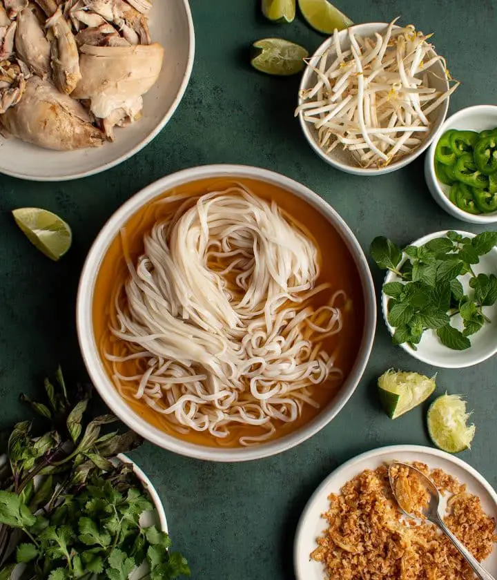 cook noodles and top with herbs