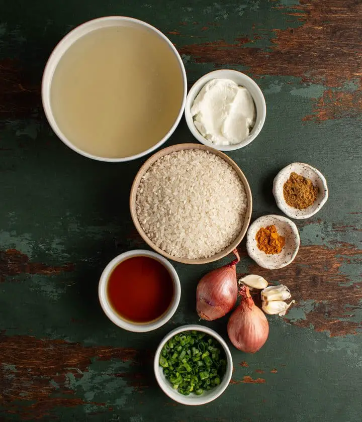 ingredients for the rice