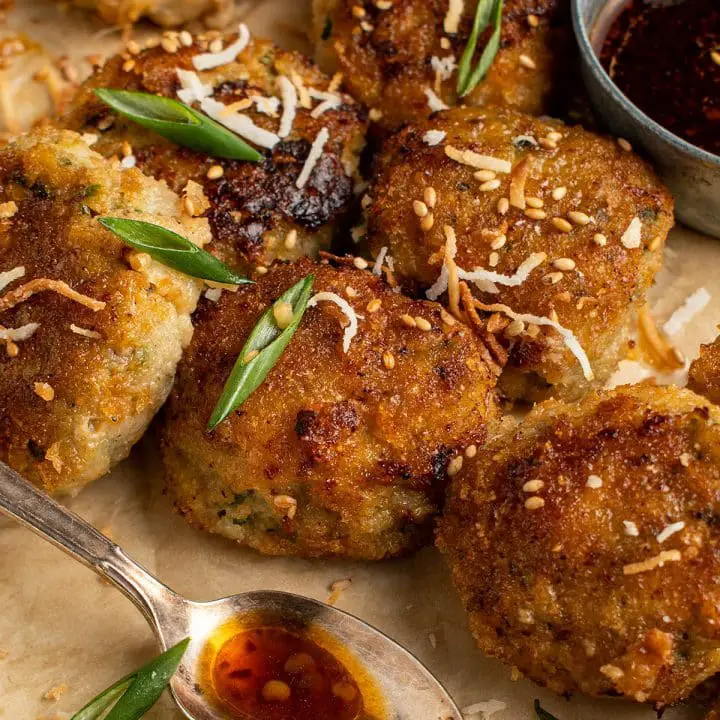 asian sesame shrimp meatballs