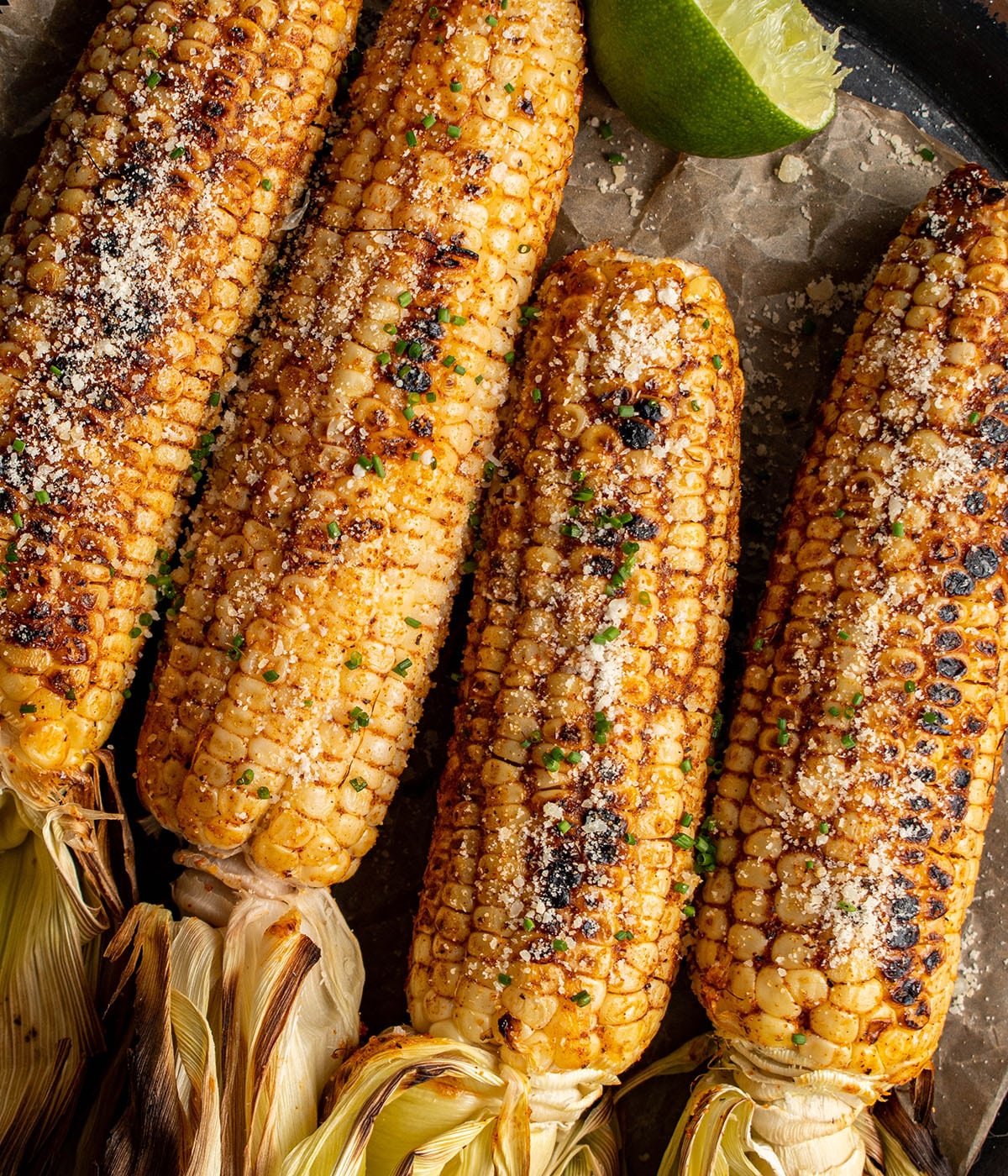 Blackened Corn on the Cob - Cherry on my Sundae