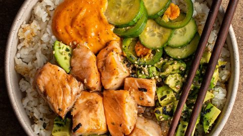 Crispy Salmon Bento Bowl Recipe