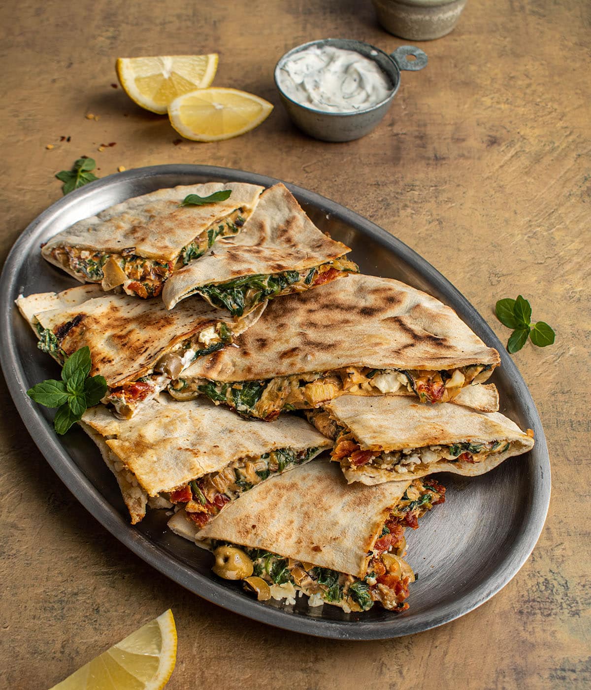 greek spinach pita pocket