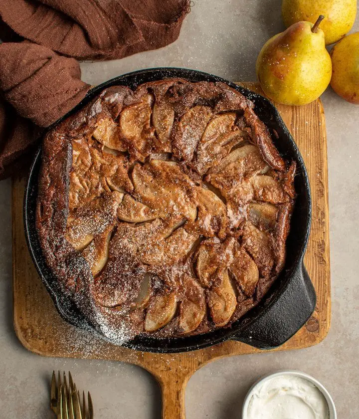 chocolate German pear pancake