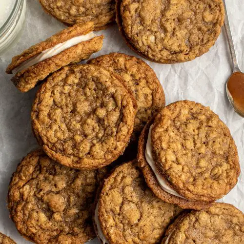 Oatmeal-Raisin Sandwich Cookies with Apple Butter - The Culinary Cellar