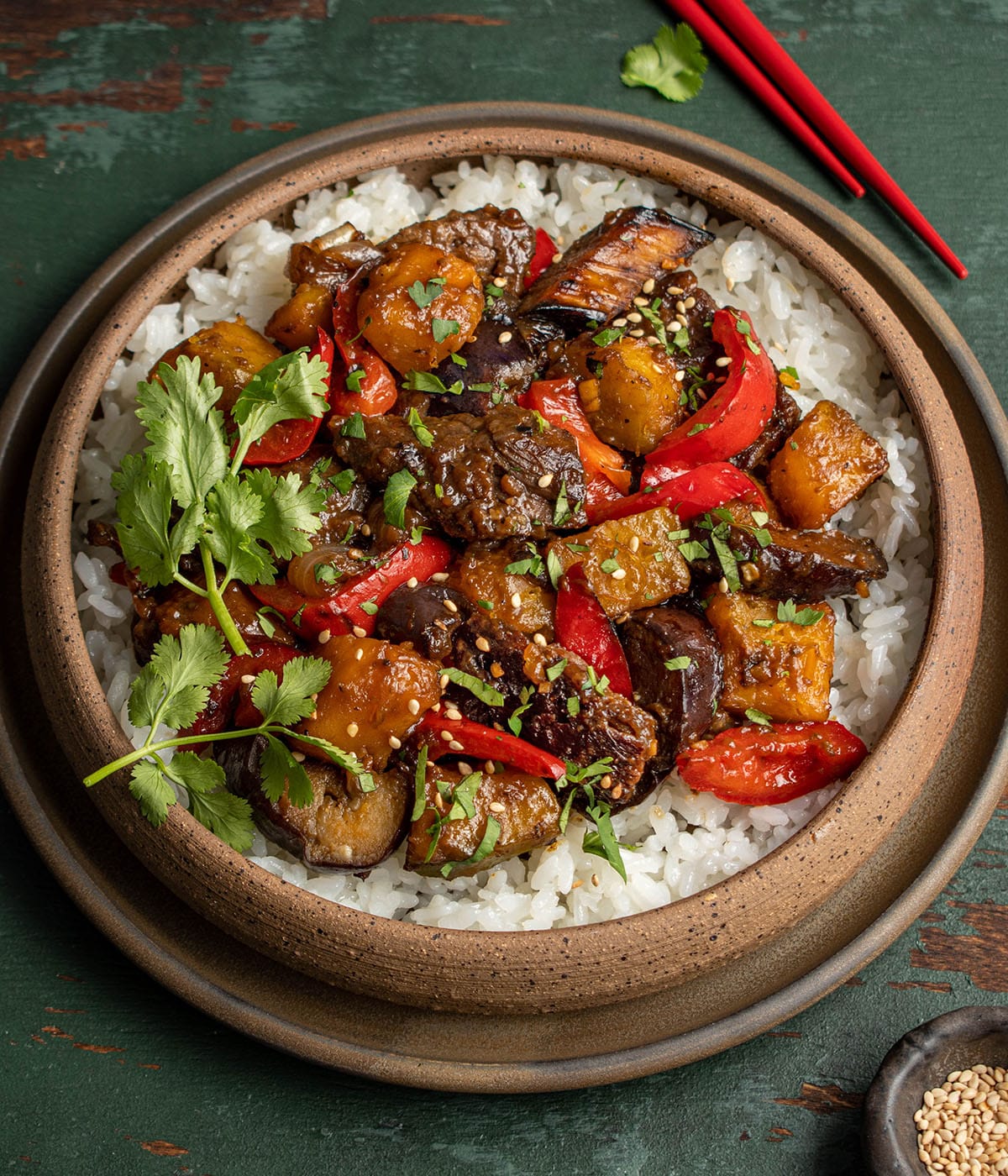 kabocha squash and beef stir fry