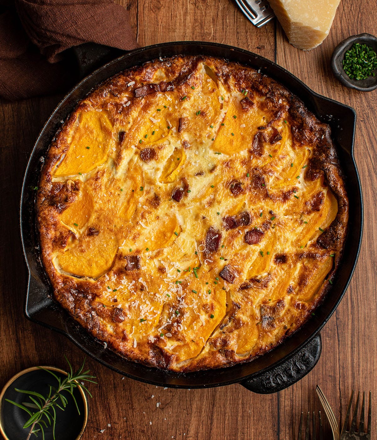 Cheesy Butternut Squash Bacon Clafoutis - Cherry on my Sundae