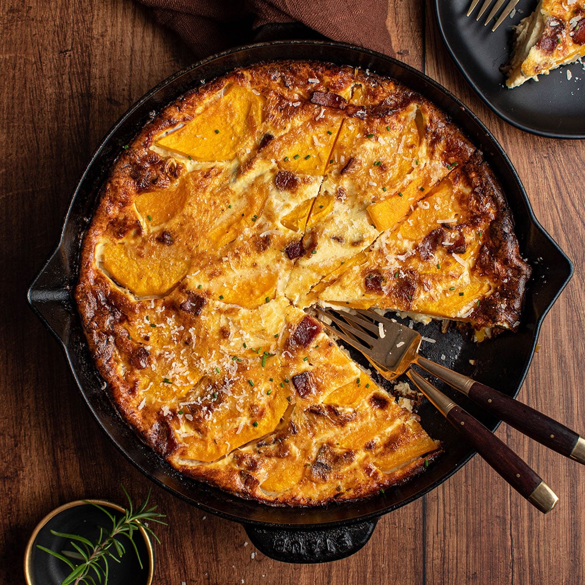 Cheesy Butternut Squash Bacon Clafoutis - Cherry on my Sundae