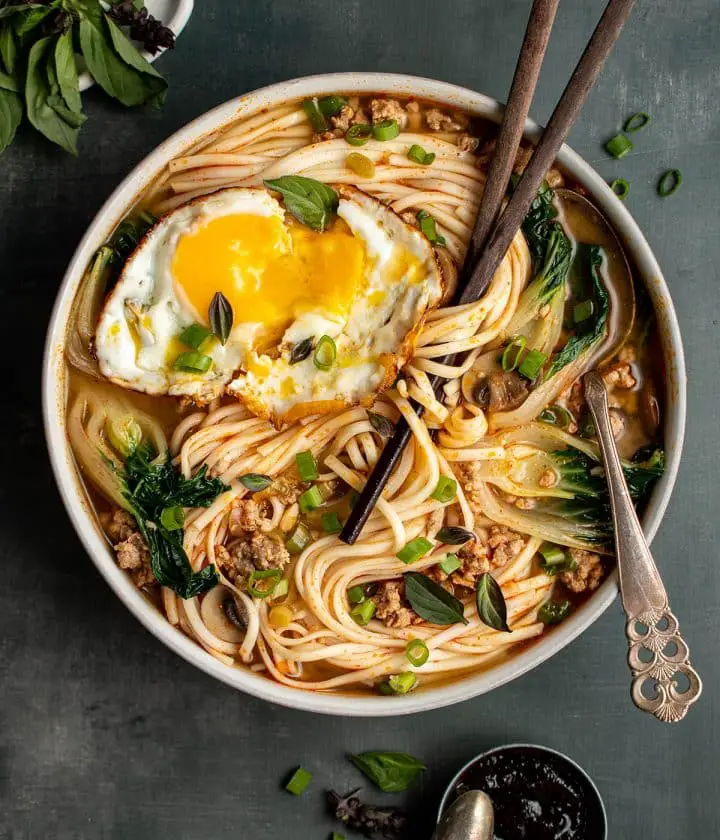 spicy miso noodle soup