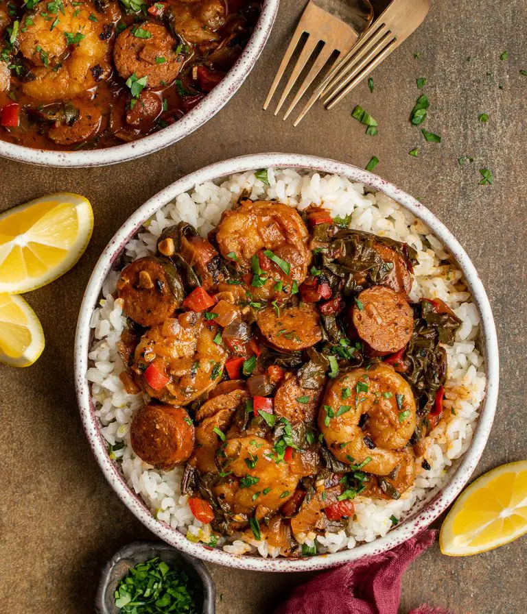 Cajun Shrimp And Sausage Skillet Cherry On My Sundae   Cajun Shrimp And Sausage Skillet 29 768x896 