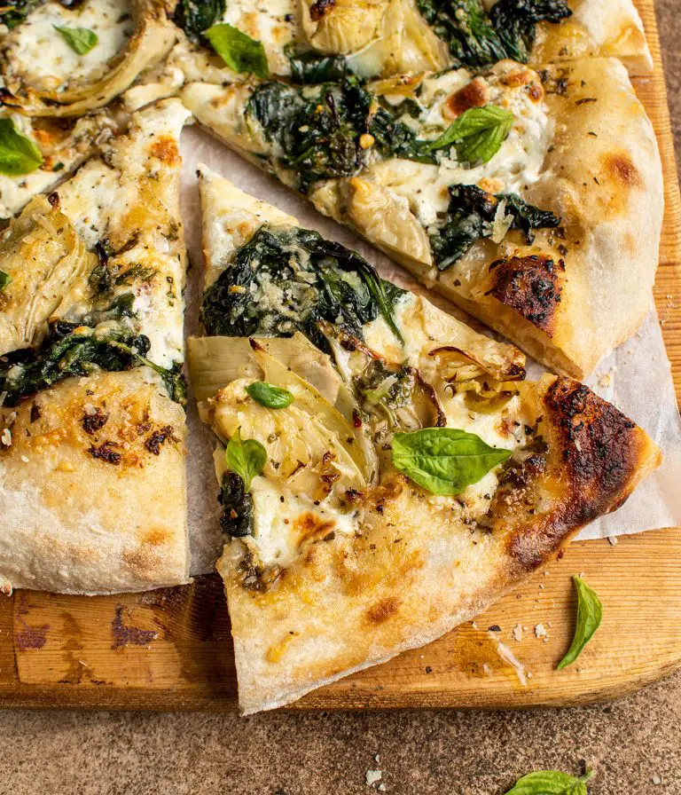 Spinach Artichoke Bagna Cauda Pizza - Cherry on my Sundae