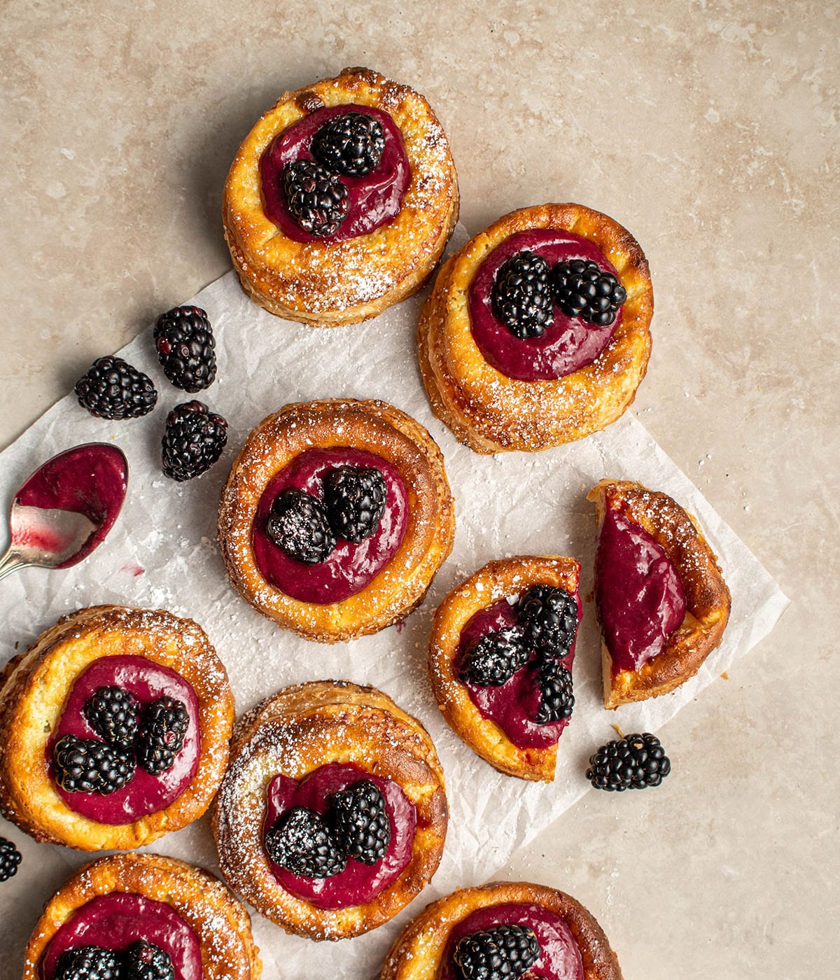 Blackberry Cream Cheese Danish - Cherry on my Sundae